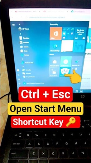 How to Open Start Menu shortcut Key #shorts #windowstips