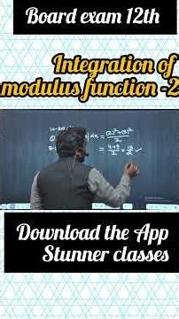 integration of modulus function #maths #integration #nohiya_sir #stunner_classes