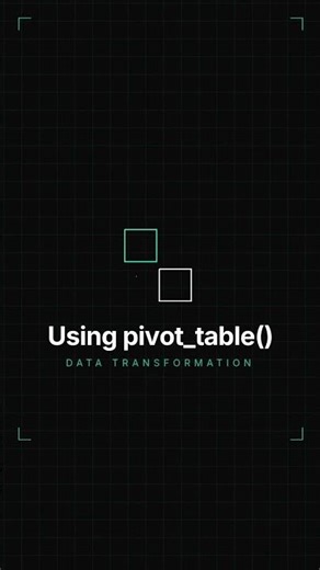 Pivot tables in Python