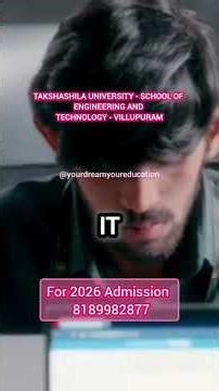 🎓 Takshashila University, Tindivanam #TakshashilaUniversity #Tindivanam #StatePrivateUniversity