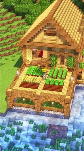 Minecraft Easy Lake House🏡 Download Build Link in bio📝 #minecraft #minecraftbuilding