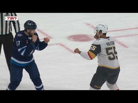 Adam Lowry Revenge Fight Against Keegan Kolesar For Hit That Caused Injury To Haydn Fleury