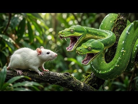 Green Tree Python vs. Rat 