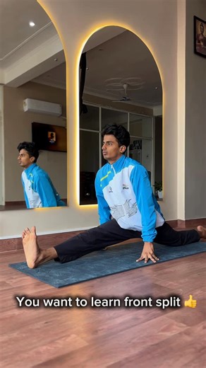 Himanshu Diwaker on Instagram: "Front split tutorial 👍 . . . #yogapractice #flexibility #frontsplit #instagram #explore"