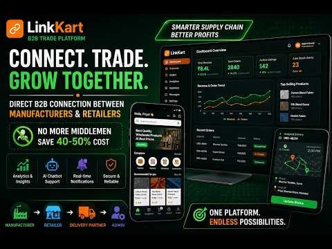 🚀 LinkKart – B2B Supply Chain Platform | Full Stack Project Demo