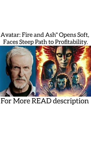 Avatar: Fire and Ash" Opens Soft, Faces Steep Path to Profitability