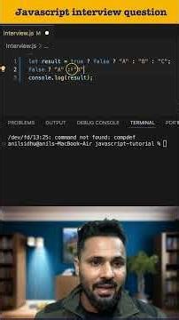 JavaScript Ternary Operator Trick 😱 | Interview Question #shorts #javascript #javascriptinterview