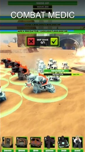 Combat Medic VS Void Apex Predator #roblox #tdx #shorts