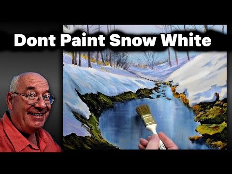 How to Paint Realistic Snow with Colour and Depth Oil Painting Winter Landscape Tutorial