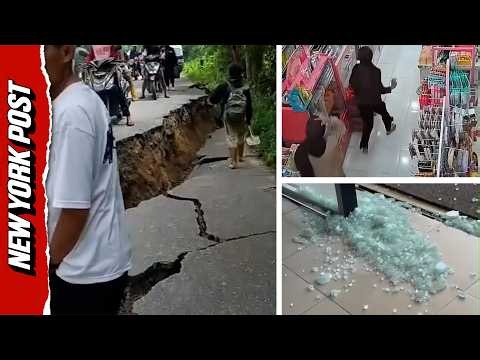 6.7 Magnitude Earthquake Splits Roads in Half in Indonesia