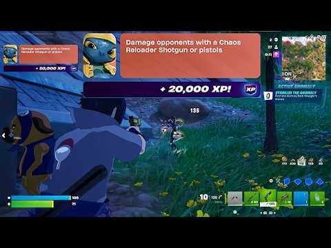 How to EASILY Damage opponents with a Chaos Reloader Shotgun or pistols in Fortnite locations Quest!