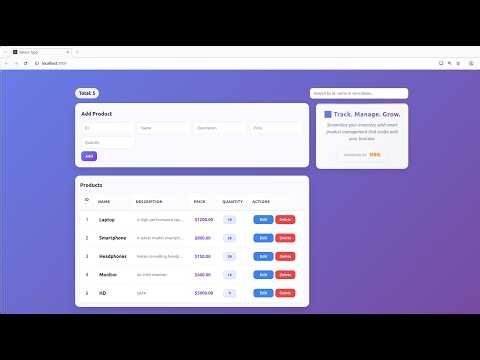FastAPI ReactJS CRUD operations