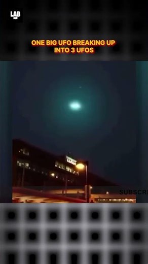 Shocking Footage Caught On Camera: One Big UFO Breaking Up Into 3 UFOs #shorts #lab360 #alien
