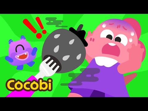 The Color Monster Made the Strawberry Turn Black!😲 + More Fun Songs for Kids | Cocobi