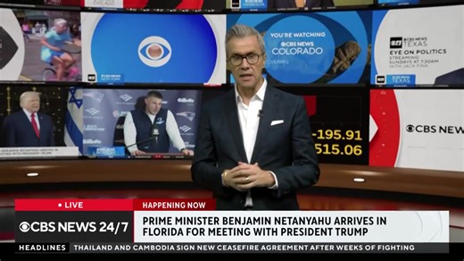 Watch Live: Trump and Netanyahu meeting at Mar-a-Lago to discuss Gaza peace plan | CBS Evening News