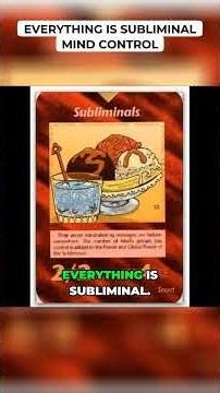 Everything Is Subliminal Mind Control
