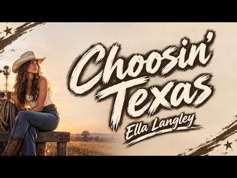 ELLA LANGLEY — CHOOSIN’ TEXAS 🎧🤠 Lyrics Video | Country Music