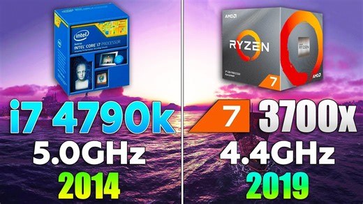 i7 4790K OC vs R7 3700X OC test in 8 games