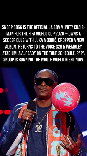 Snoop Dogg Is the Official Face of the FIFA World Cup 2026 — And He's Just Getting Started! 🌍👑🔥