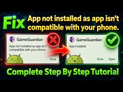Fix 'App Not installed as app isn't compatible with your phone ' Problem On Android