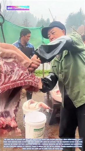 How a Three-Purpose Knife Transforms a Pig Carcass into Precise Cuts