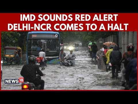 Delhi Rains | Red Alert Triggers Chaos | Delhi NCR Paralysed After Torrential Rain  | N18G | 4K
