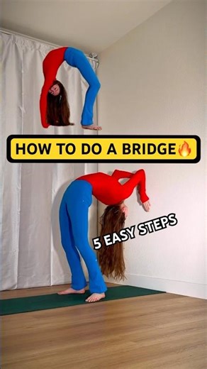 You CAN do a Bridge if you train like this 💛Step-by-step Tutorial #flexibility #stretching #shorts