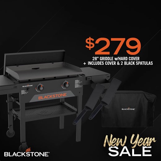 Griddle multiple favorites at once with dual-zone heat control, a protective cover, and spatulas included. A 28" Blackstone griddle is made for everyday versatility. | Blackstone Products