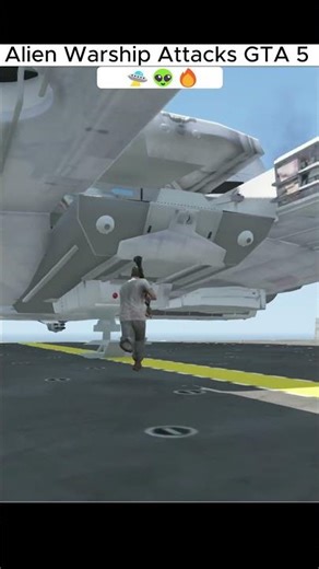 Alien Warship Attacks GTA 5 City 😱🛸💥 | Ultimate Destruction #Shorts