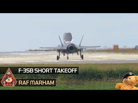 THE INCREDIBLE LOCKHEED MARTIN F-35B LIGHTNING SHORT TAKEOFF • RAF MARHAM