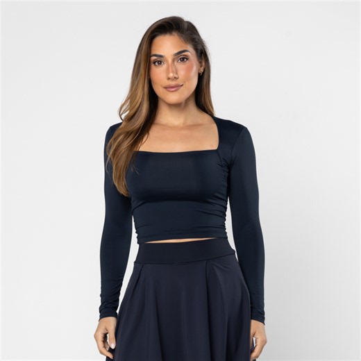 Blusa Decote Reto Sense Preta - Borju