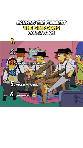 Ranking The Simpsons Funniest Couch Gags 😭