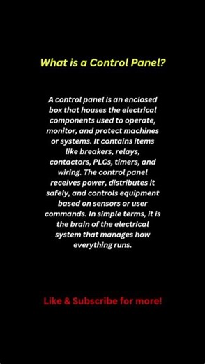 What is a Control Panel? | Components, Functions & Applications