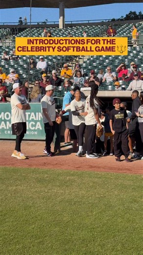 Great vibes at Muni for today’s celebrity softball game 🤩 | Arizona State Sun Devils
