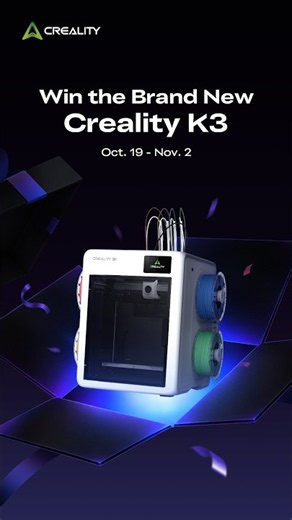 🥳 Giveaway Time Now! #CrealityK3 #k3 #creality #3dprinting #KliTek #giveaway