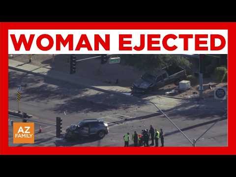 Woman ejected after crash in Glendale