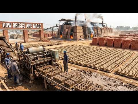 How Bricks Are Made | From Mud to Red Brick (Full Factory Process)