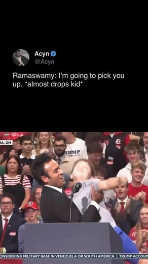 Vivek nearly drops child