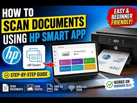 🚀 How to Scan Documents with HP Smart | HP SCAN #hp