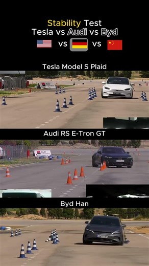 Stability Test : BYD vs Audi vs Tesla !!!