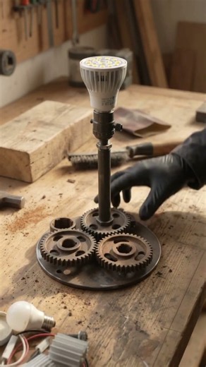 This Rusty Scrap Became a $55 Designer Lamp!