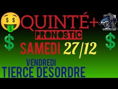 PRONOSTIC PMU QUINTE DU JOUR SAMEDI 27 DÉCEMBRE 2025 
