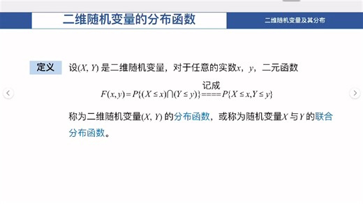 《概率论与数理统计》（复习、速成）二维随机变量的分布函数（离散型）