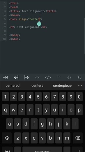 Use of text alignment || how to use text-align #coding #html #css #virallyrics #viralshort #ytshort
