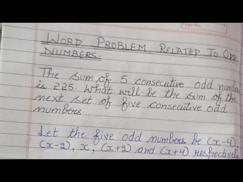 Word Problem Related To Odd Number/ Competitive Exam 