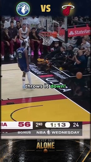 Anthony Edwards Breakaway Dunk! Ant Turns a Miami Mistake Into a One-Man Fast Break
