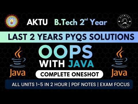 JAVA Complete PYQ Marathon | 2 Years Solved Papers | AKTU B.Tech | Bitwise Learning
