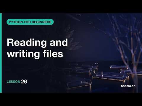 Reading and writing files | Python for Beginners #26