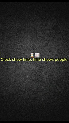 ⏳📈Clock show time, time shows people.